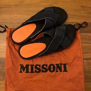 Missoni Dark Blue Slide Sandals